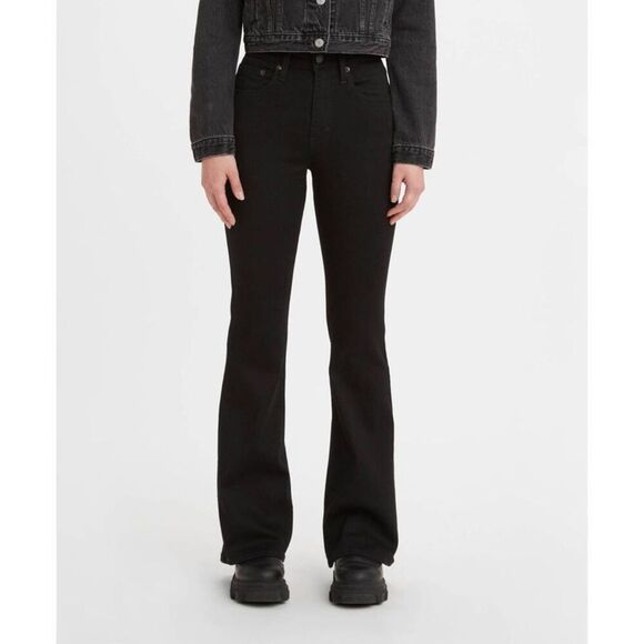 Levi's -  Women's 726 High Rise Standard Fit Flare Le Soft Black - Picture 1 of 3